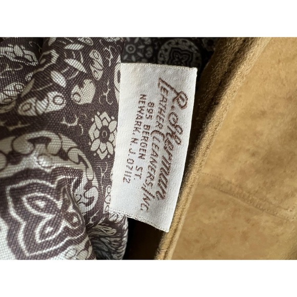 Vintage Startown Jacket Mens 40 Tan Suede Leather Yukon Lined Button Pockets 70s - Picture 12 of 16